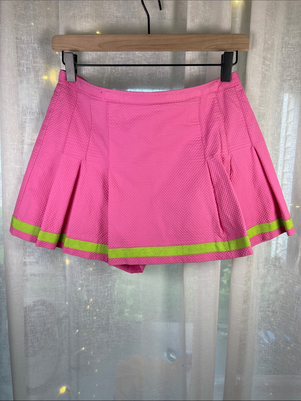 Lilly Pulitzer Hot Pink Tennis Skort with Lime Trim